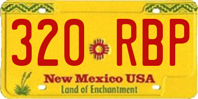 NM license plate 320RBP