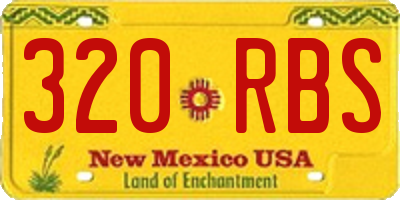 NM license plate 320RBS