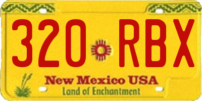 NM license plate 320RBX