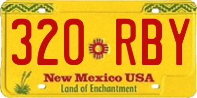 NM license plate 320RBY