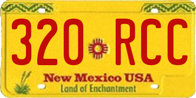 NM license plate 320RCC