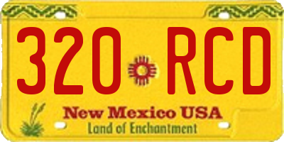 NM license plate 320RCD