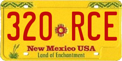 NM license plate 320RCE