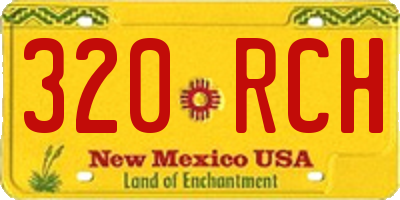 NM license plate 320RCH