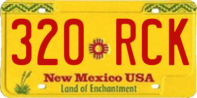 NM license plate 320RCK