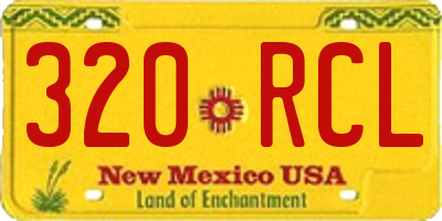 NM license plate 320RCL