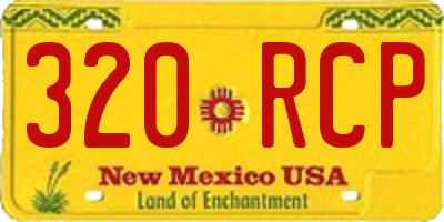 NM license plate 320RCP