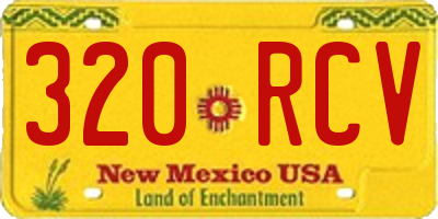 NM license plate 320RCV