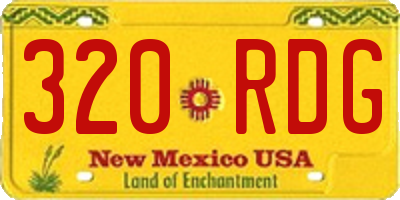 NM license plate 320RDG