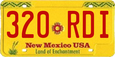 NM license plate 320RDI