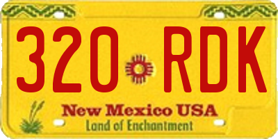 NM license plate 320RDK