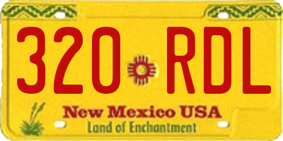 NM license plate 320RDL