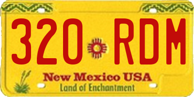 NM license plate 320RDM