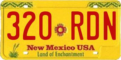 NM license plate 320RDN