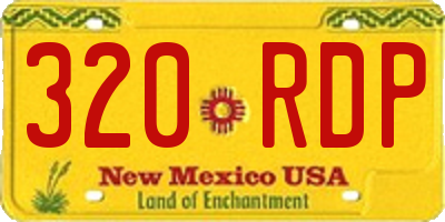 NM license plate 320RDP