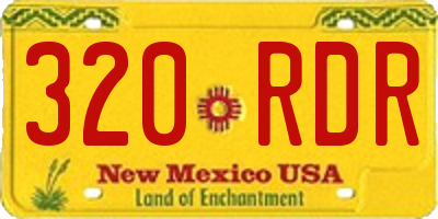 NM license plate 320RDR