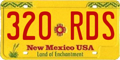 NM license plate 320RDS