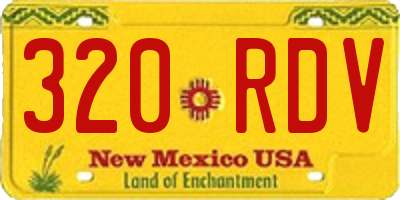NM license plate 320RDV