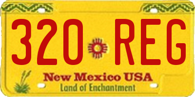NM license plate 320REG