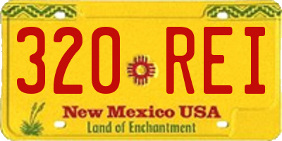 NM license plate 320REI