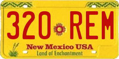 NM license plate 320REM