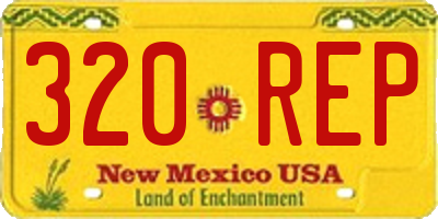 NM license plate 320REP