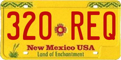 NM license plate 320REQ