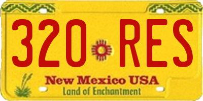 NM license plate 320RES
