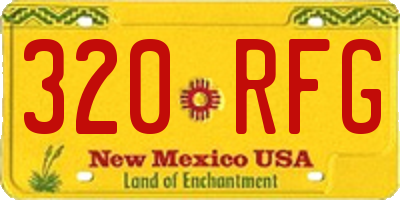 NM license plate 320RFG
