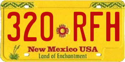 NM license plate 320RFH