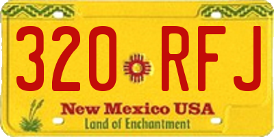 NM license plate 320RFJ