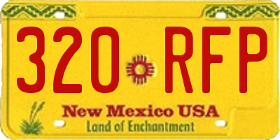 NM license plate 320RFP