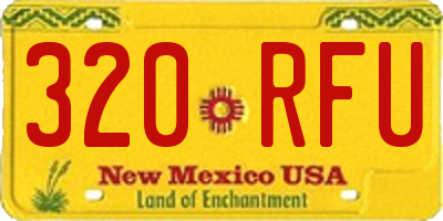 NM license plate 320RFU