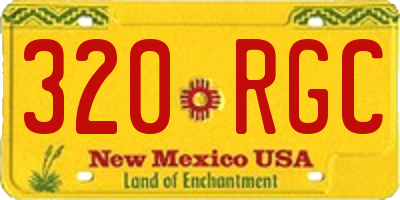 NM license plate 320RGC
