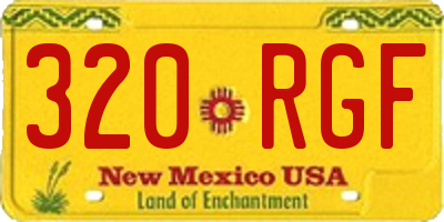 NM license plate 320RGF