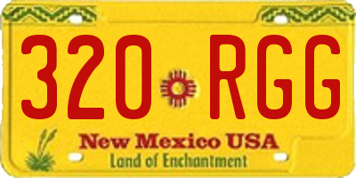 NM license plate 320RGG