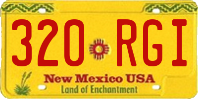 NM license plate 320RGI