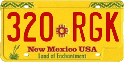 NM license plate 320RGK