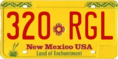 NM license plate 320RGL