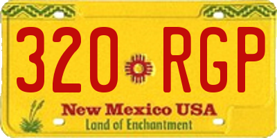 NM license plate 320RGP