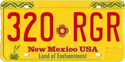 NM license plate 320RGR