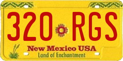 NM license plate 320RGS