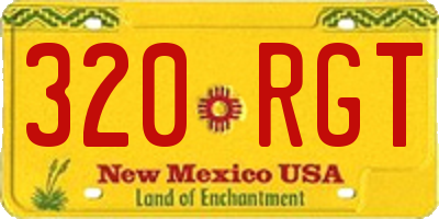NM license plate 320RGT