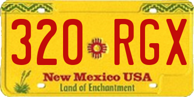 NM license plate 320RGX