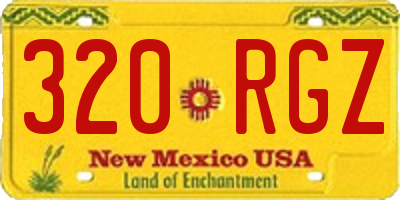NM license plate 320RGZ