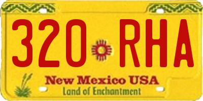 NM license plate 320RHA