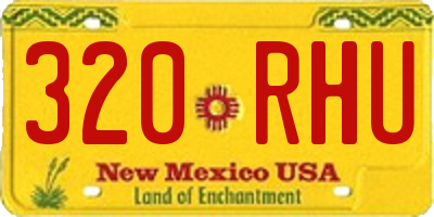 NM license plate 320RHU