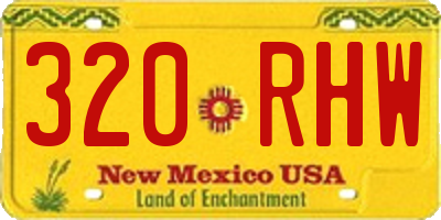 NM license plate 320RHW