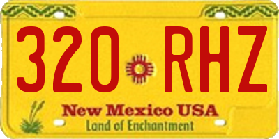 NM license plate 320RHZ