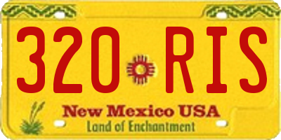 NM license plate 320RIS